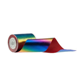 पॉलिएस्टर 75 मिमी Grosgrain रिबन, टिकाऊ पन्नी चांदी Grosgrain रिबन