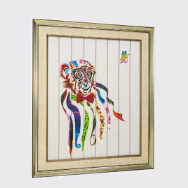 चीनी राशि फंसाया कला बारह जानवरों बंदर घर सजावट रिबन पेंटिंग सजावटी दीवार हैंगिंग फांसी के लिए तैयार